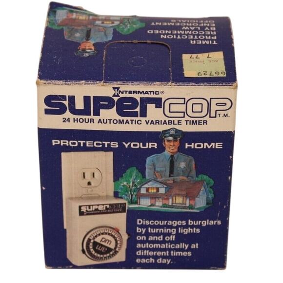 Vintage Intermatic Super Cop 24 Hour Automatic Variable Timer Security NIP! - Picture 1 of 8